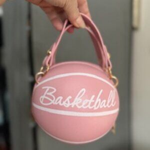 Pink Novelty Basketball Crossbody Bag Purse Shoulder Bag NWOT